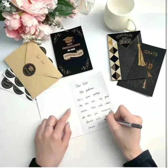 Graduation Cards with Envelopes and Gold Foil, 24 Pack Bulk with envelopes - Picture 4 of 8